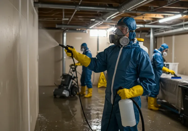 Basement Sanitization and Antimicrobial Treatment process in Woodstock, VT