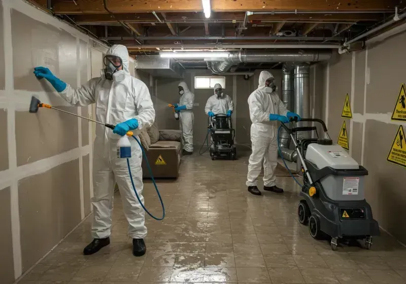 Basement Moisture Removal and Structural Drying process in Woodstock, VT